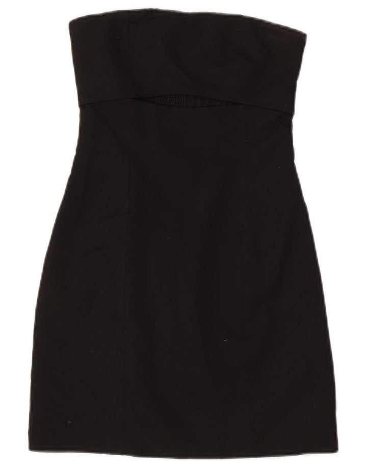 Женское платье без бретелек Zara UK 4 XS, черный полиэстер