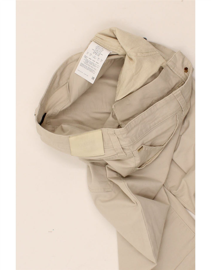 ARMANI Womens Slim Casual Trousers W28 L30  Beige Cotton Vintage Armani and Second-Hand Armani from Messina Hembry 