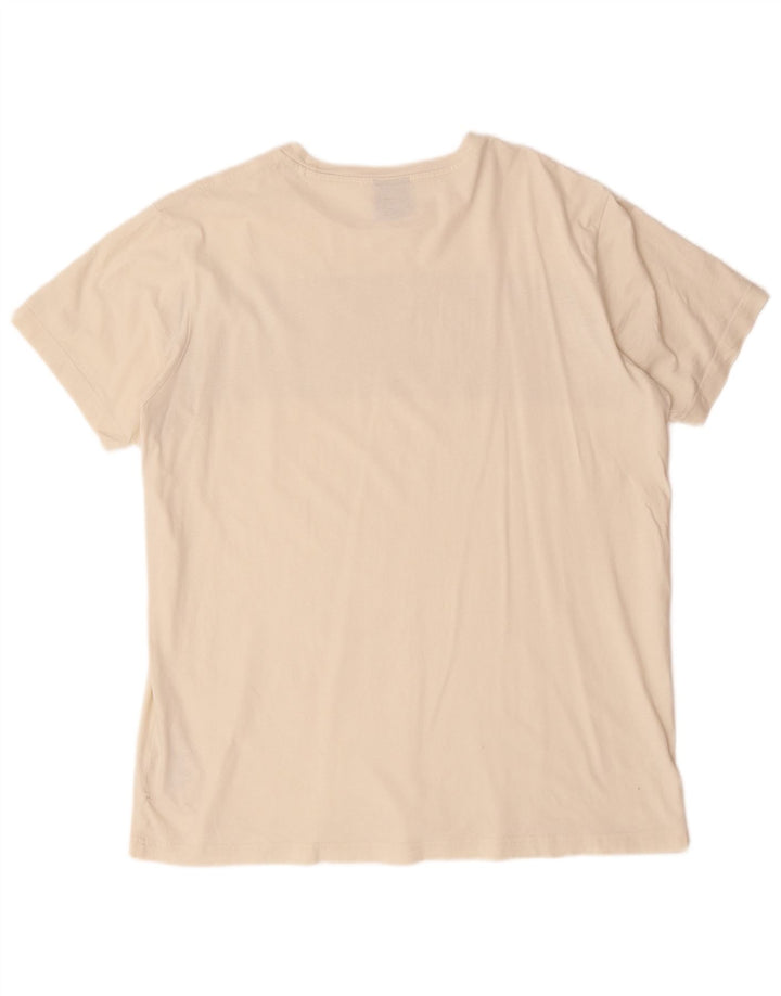 Champion Mens Graphic T-Shirt Top Large White Cotton
