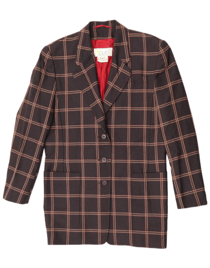 Laurel Womens Longline 3-knaps blazerjakke EU 40 Medium Brown Plaid