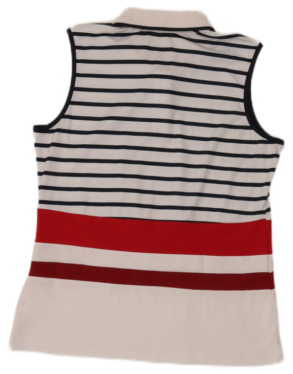 Fila Polo sin mangas para mujer ES 40 XL Poliéster a rayas blancas
