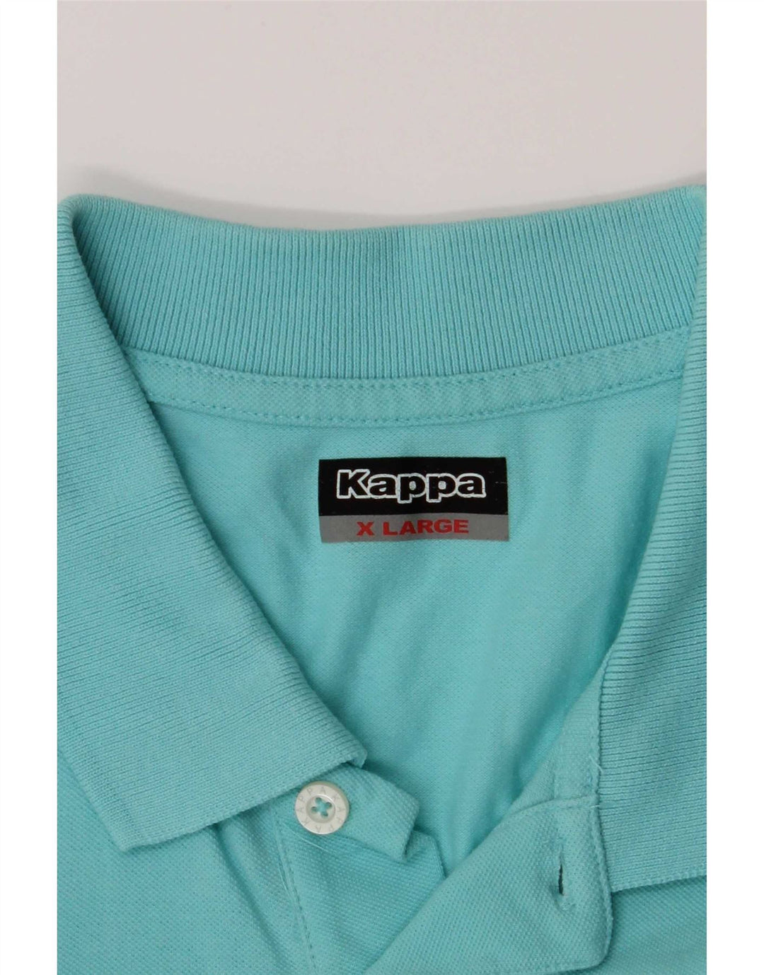 Kappa Mens Polo Shirt XL Turquoise Cotton