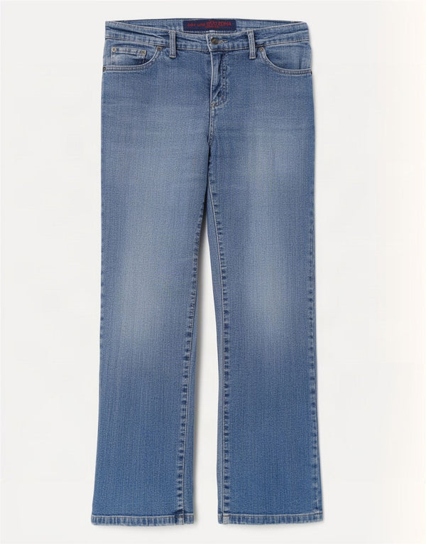 Marks & Spencer Damen Per Una Bootcut Jeans UK 12 Medium W30 L29 Blau