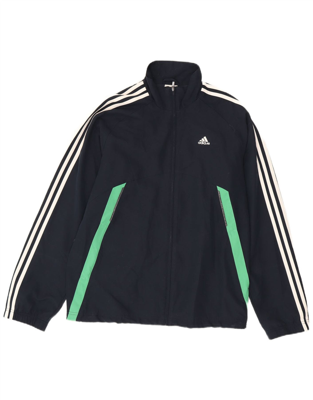 Adidas Træningsdragt til mænd Topjakke UK 38/40 Medium Navy Blue Colourblock