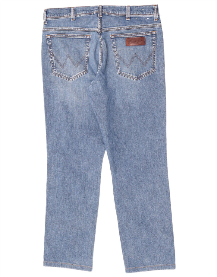 Wrangler Mens Texas Slim Jeans W35 L29 Blue Cotton