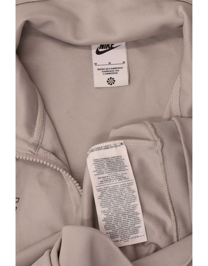 Giacca da tuta da uomo Nike in poliestere color block grigio medio