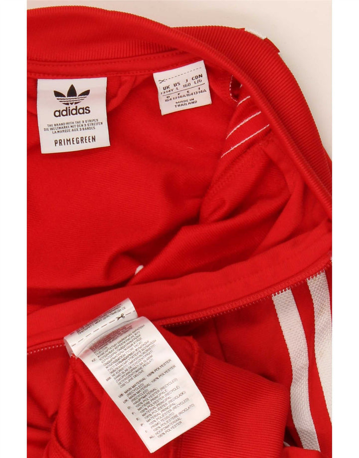 Adidas Mädchen-Trainingsanzug-Top-Jacke, 13–14 Jahre, rotes Polyester