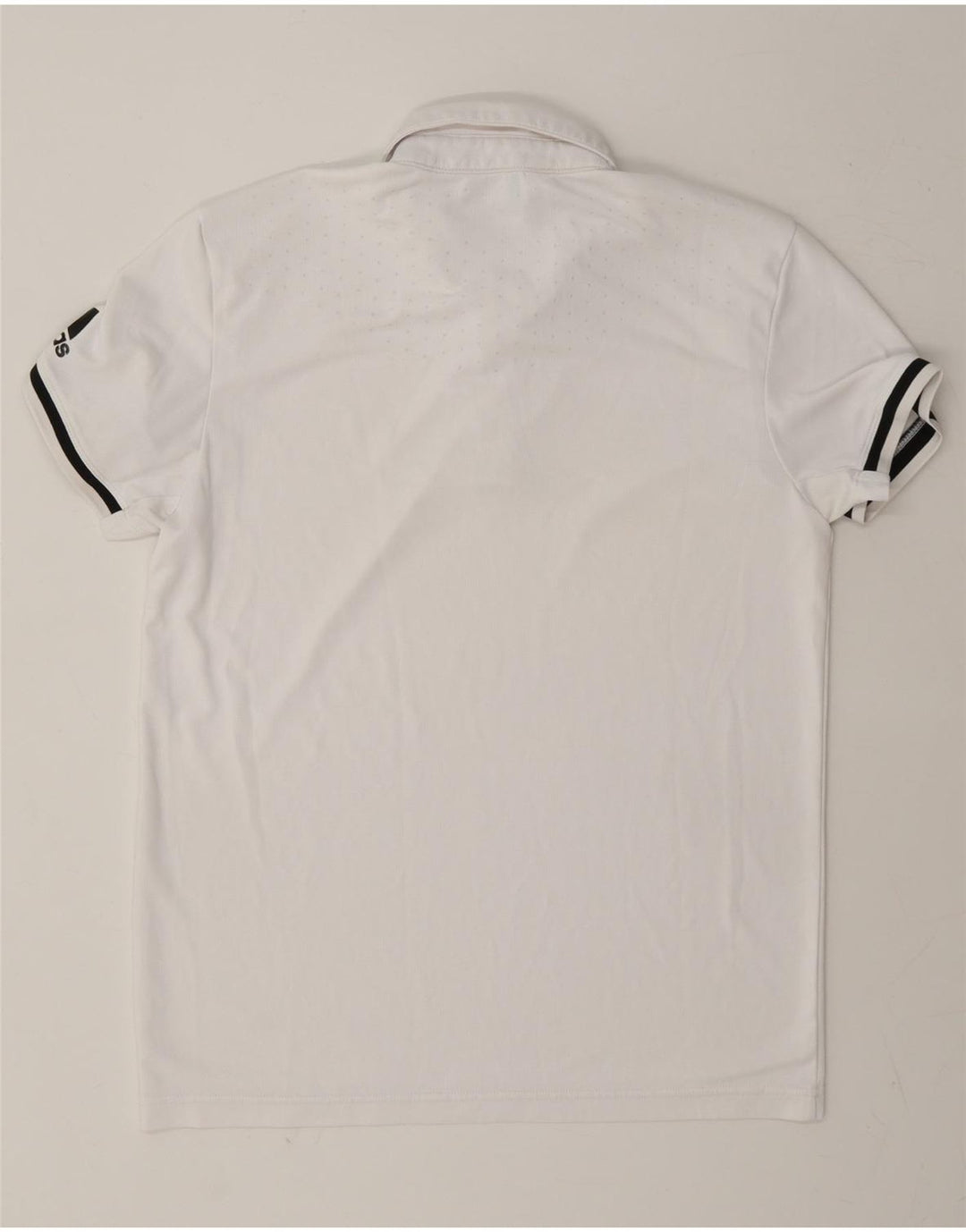 Adidas Mens Polo Shirt Small White Polyester