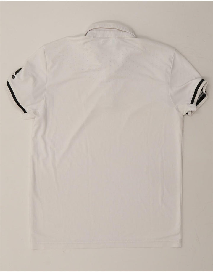 Adidas Mens Polo Shirt Small White Polyester