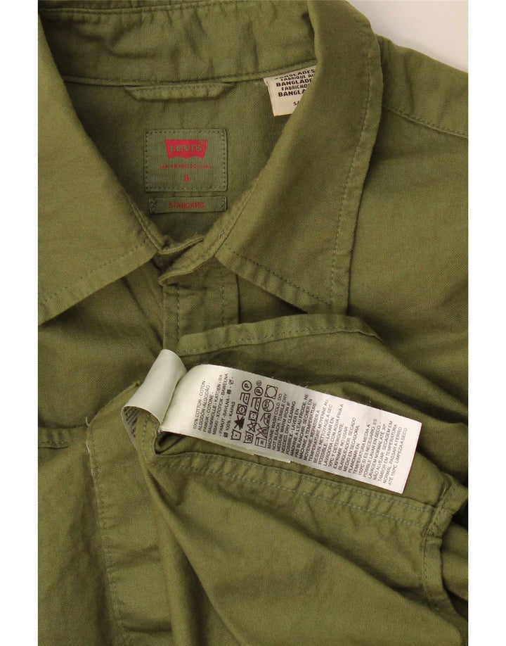 Levi's normál szabású férfi ing, kicsi, khaki pamut