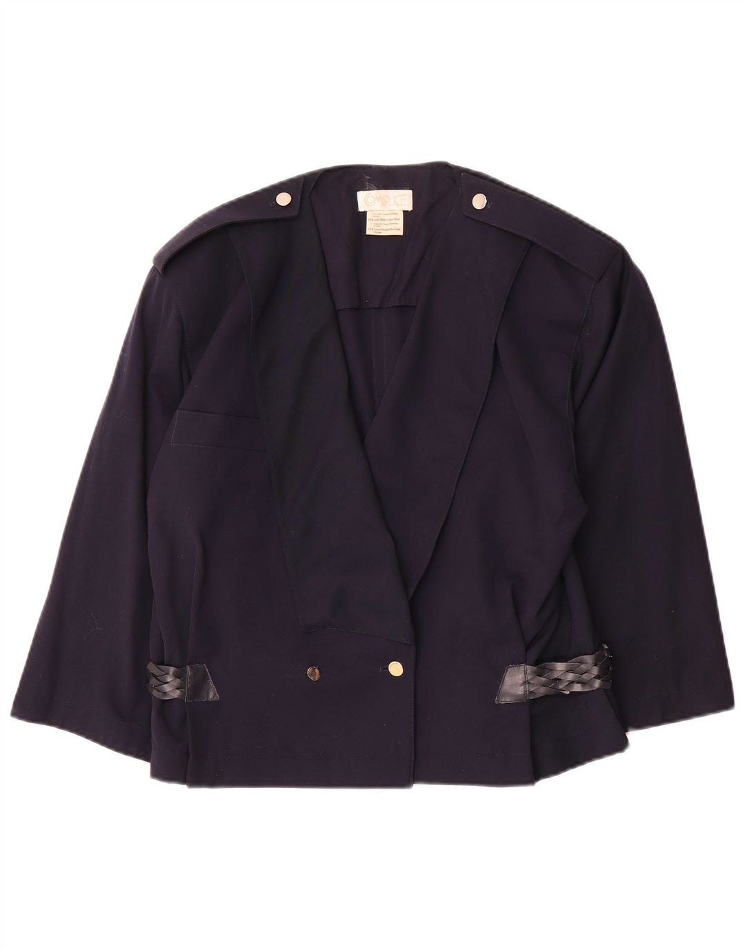 Complice Womens Military 3/4-ærmet blazerjakke EU 40 Medium Navy Blue