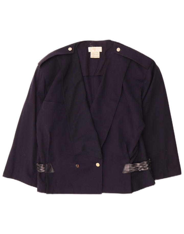 Complice Womens Military 3/4-ærmet blazerjakke EU 40 Medium Navy Blue
