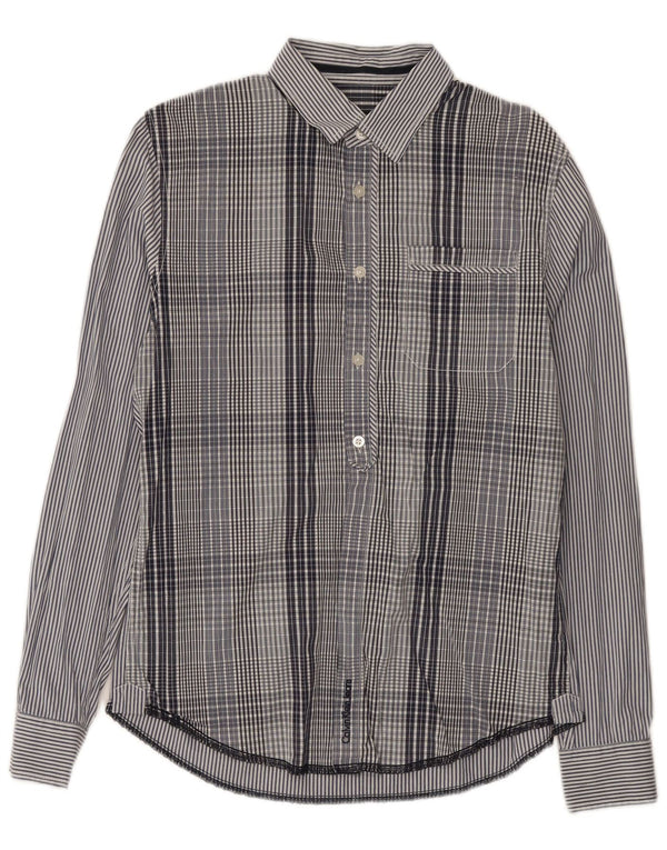 Calvin Klein Jeans Mens Shirt Medium Blue Check Cotton