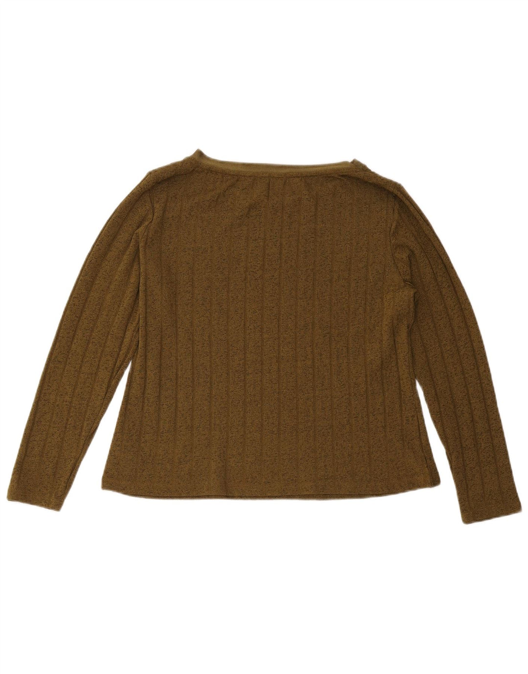 Marks & Spencer Damen Top Langarm UK 12 Medium Khaki Polyester