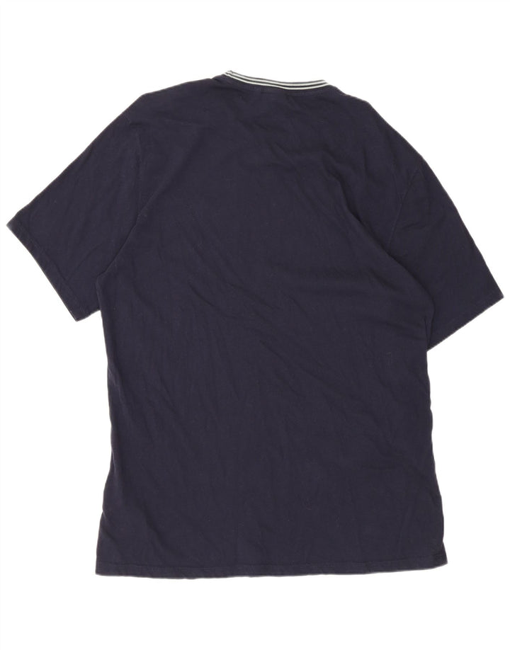 Barbour Mens T-Shirt Top 2XL Navy Blue Cotton