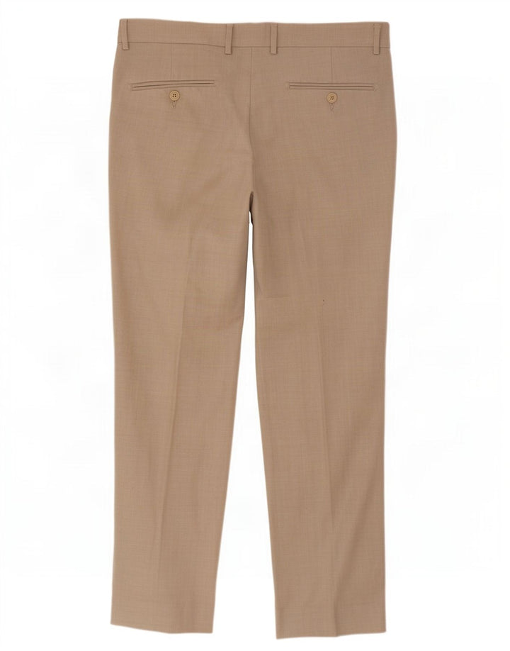 Van Heusen Herren-Anzughose, gerade, W34, L30, Beige, Polyester