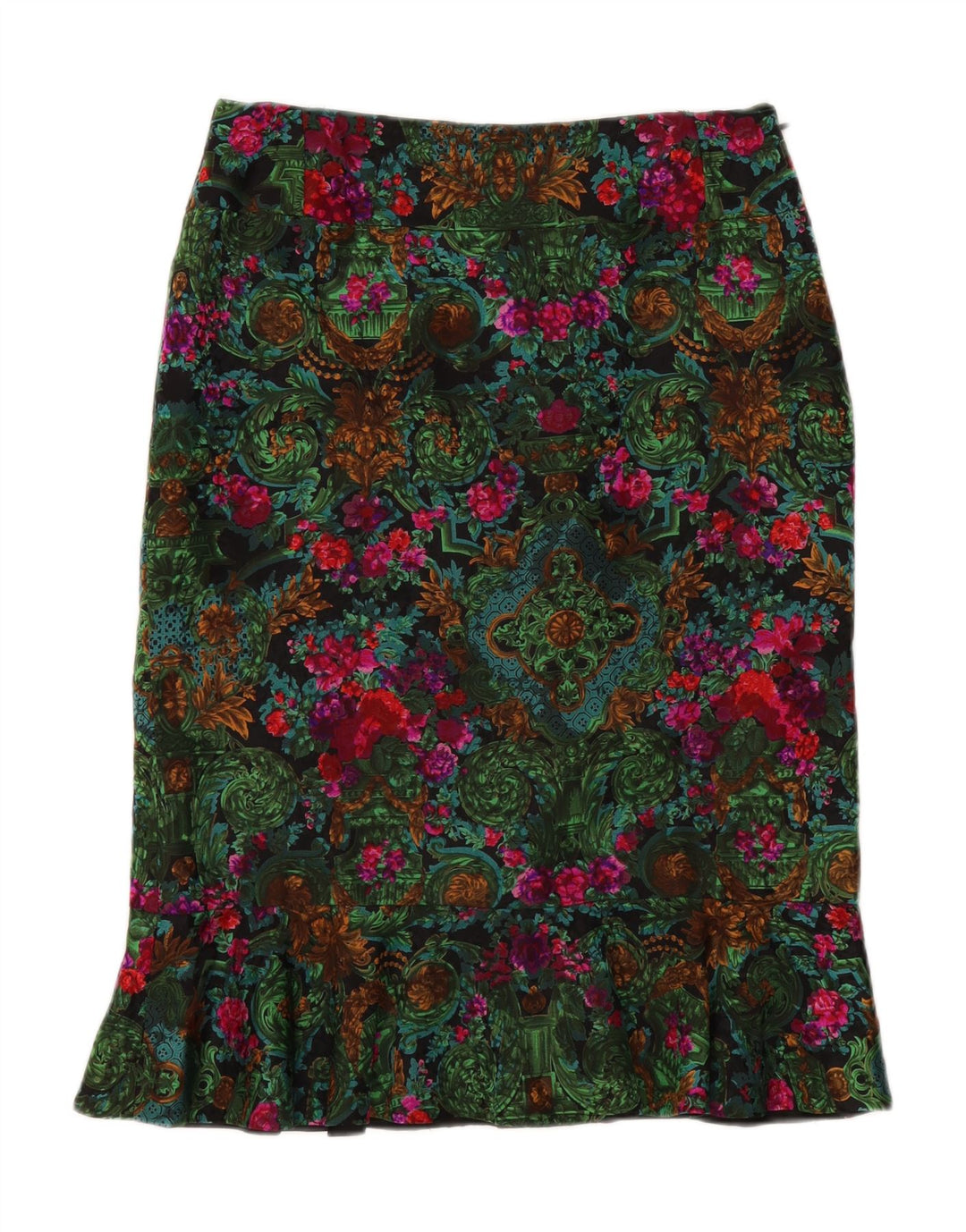 VINTAGE Womens Trumpet Skirt W28 Medium  Multicoloured Floral Vintage Vintage and Second-Hand Vintage from Messina Hembry 