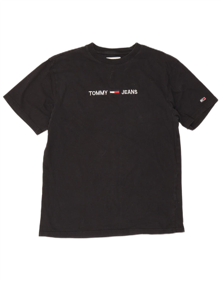 T-shirt grafica da uomo Tommy Hilfiger Top nera media