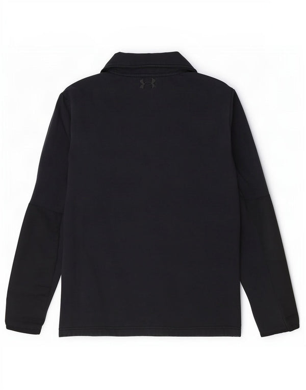 Under Armour Homme Zip Neck Sweatshirt Jumper XS Bleu Marine Coton