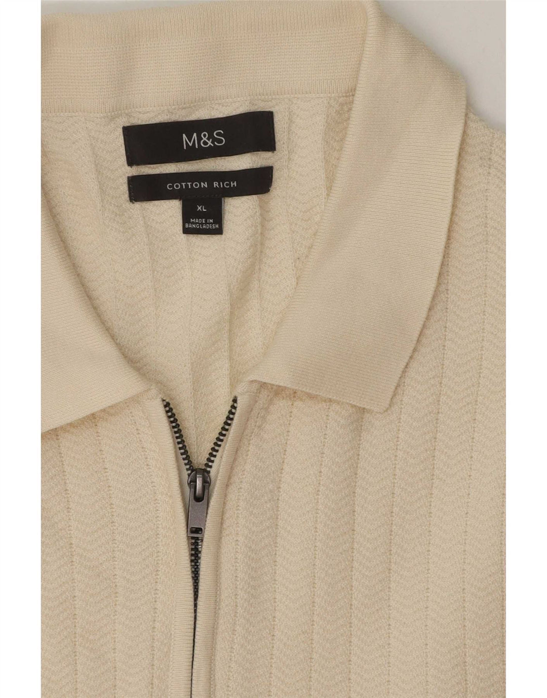 Marks & Spencer Polo Homme XL Blanc Coton