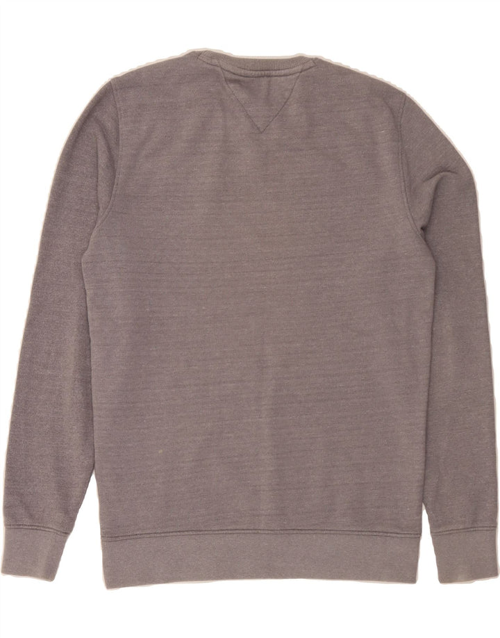 TOMMY HILFIGER Mens Graphic Sweatshirt Jumper Medium Grey Cotton Vintage Tommy Hilfiger and Second-Hand Tommy Hilfiger from Messina Hembry 
