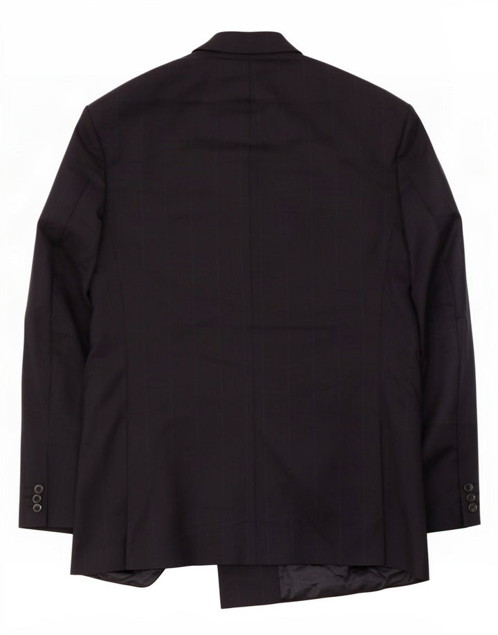Marks & Spencer Veste blazer longue pour homme UK 42 Large Bleu marine à fines rayures