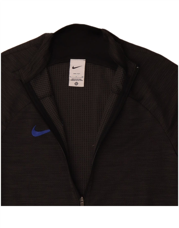 Jachetă de top pentru trening NIKE Dri Fit pentru bărbați, poliester moale, gri mic