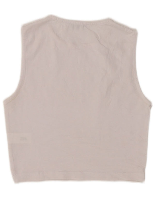 Top cu vestă pentru femei Zara UK 4 XS Bumbac alb