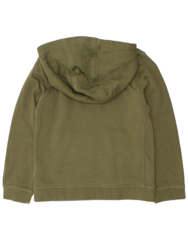 Nike Boys Graphic Hoodie Jumper 8-9 Years Small Khaki Cotton