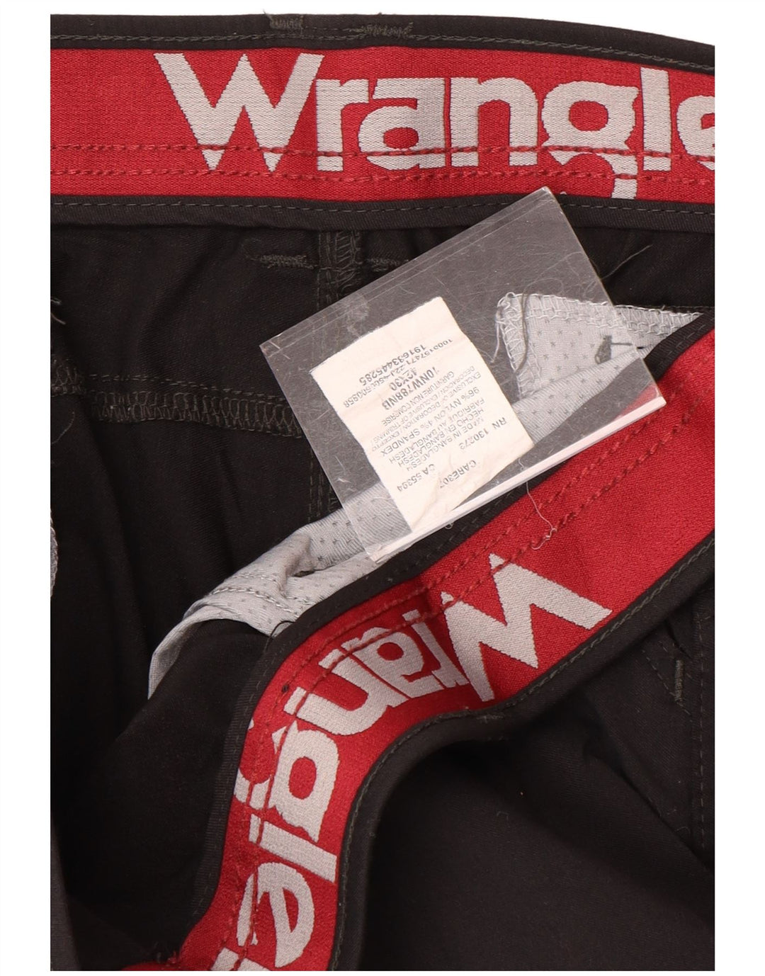 WRANGLER Womens Straight Cargo Trousers W42 L30 Black Nylon