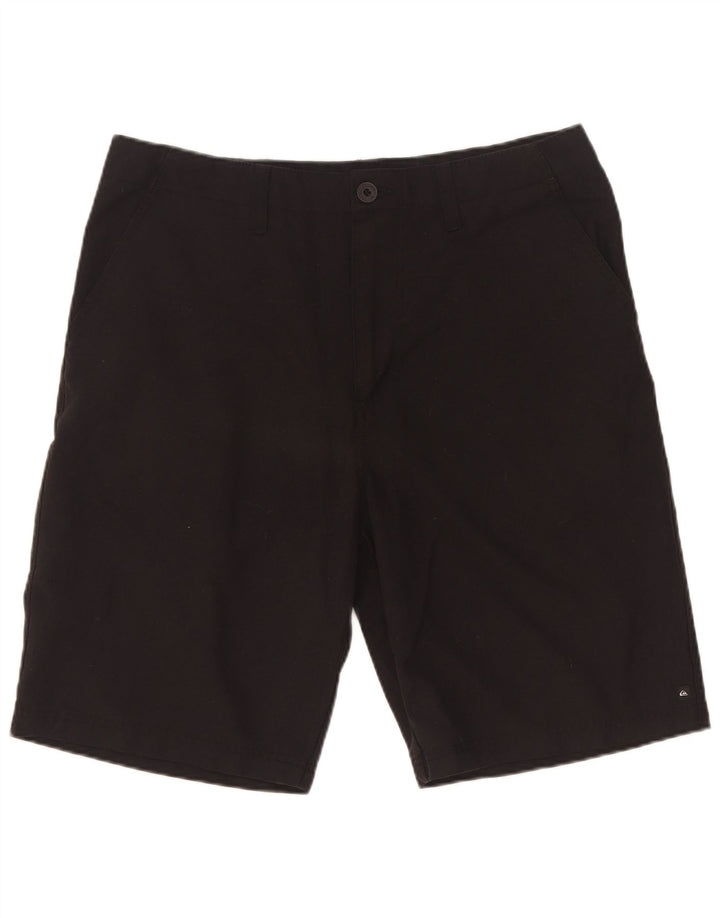 Quiksilver Mens Graphic Chino Shorts W34 Large Black Polyester