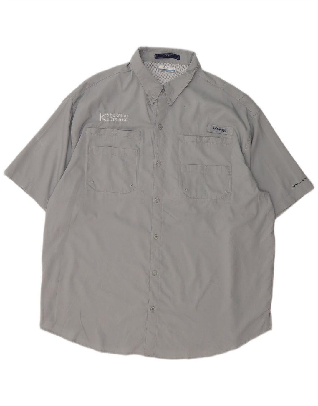 Columbia Chemise à Manches Courtes Tamiami Homme 2XL Gris Polyester