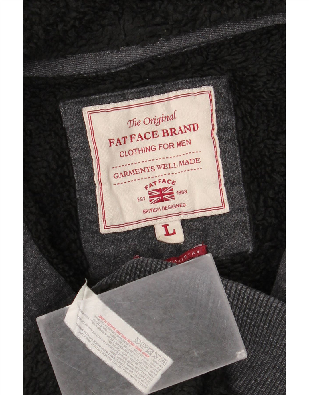 Fat Face Mens Zip Hoodie Sweater Large Grey Cotton