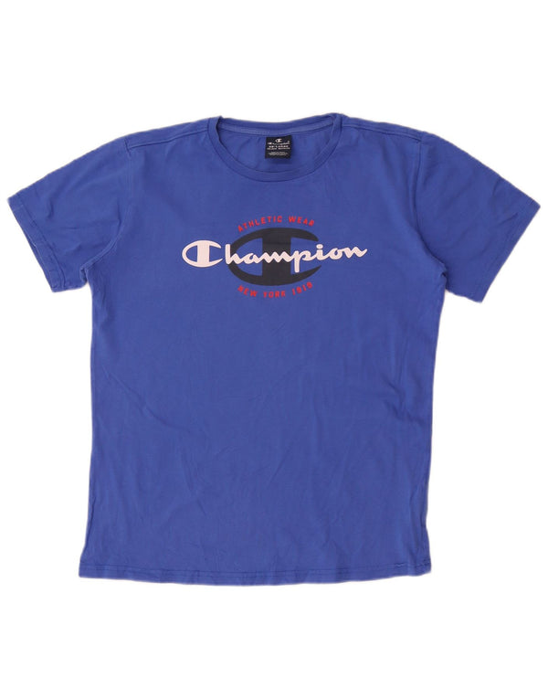 Champion Boys Graphic T-shirt Top 15-16 ετών 2XL Μπλε βαμβακερό