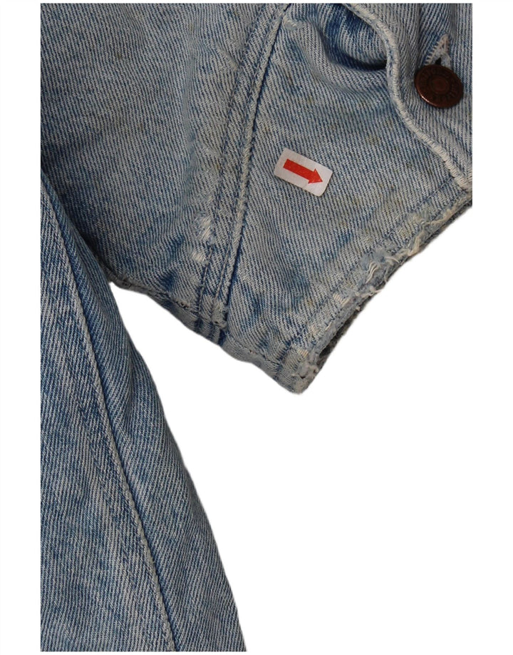 Uniform Mens Denim Sherpa Jacket UK 42 XL Blue