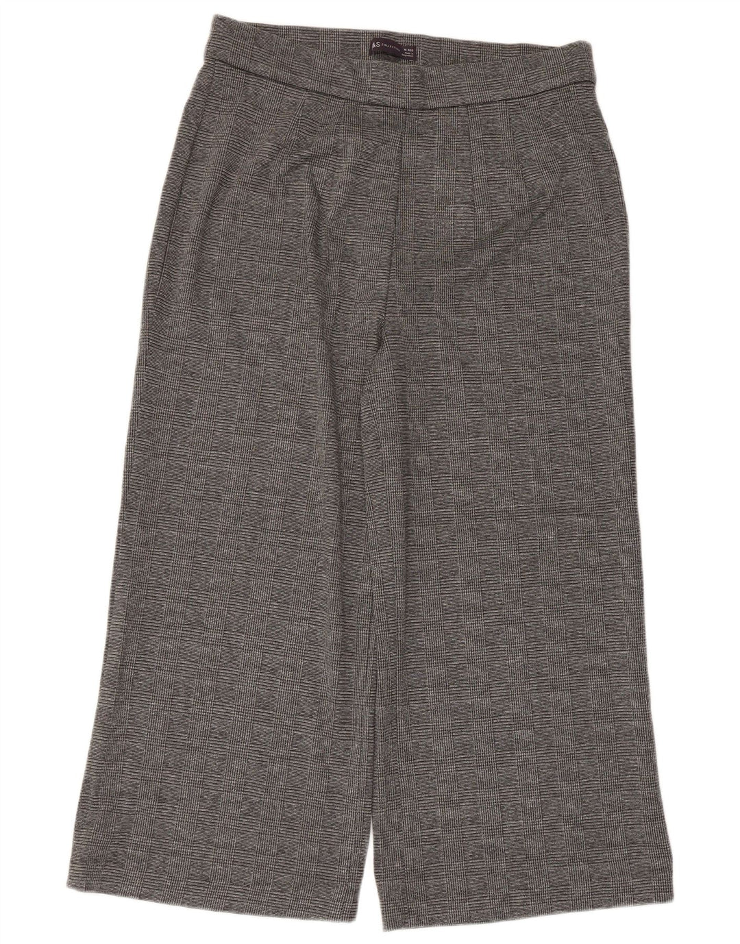 Marks & Spencer Womens Cropped Trousers UK 16 Large W34 L24 Grey Check
