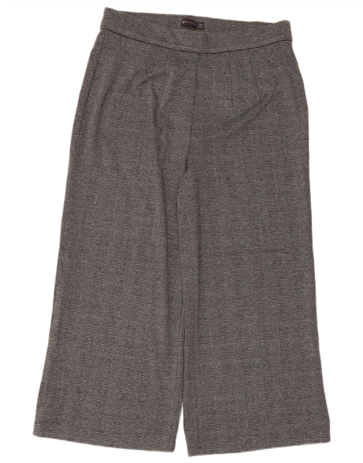 Marks & Spencer Womens Cropped Trousers UK 16 Large W34 L24 Grey Check