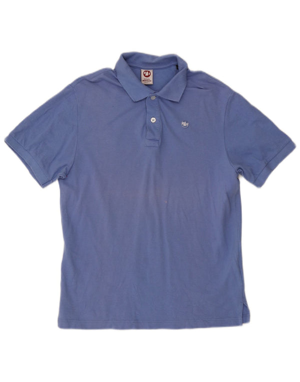 Camisa pólo masculina Murphy & Nye grande algodão azul