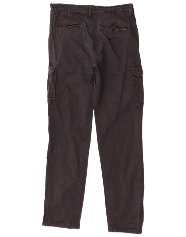 Gas Pantalon Cargo Droit Homme Large W34 L32 Coton Noir