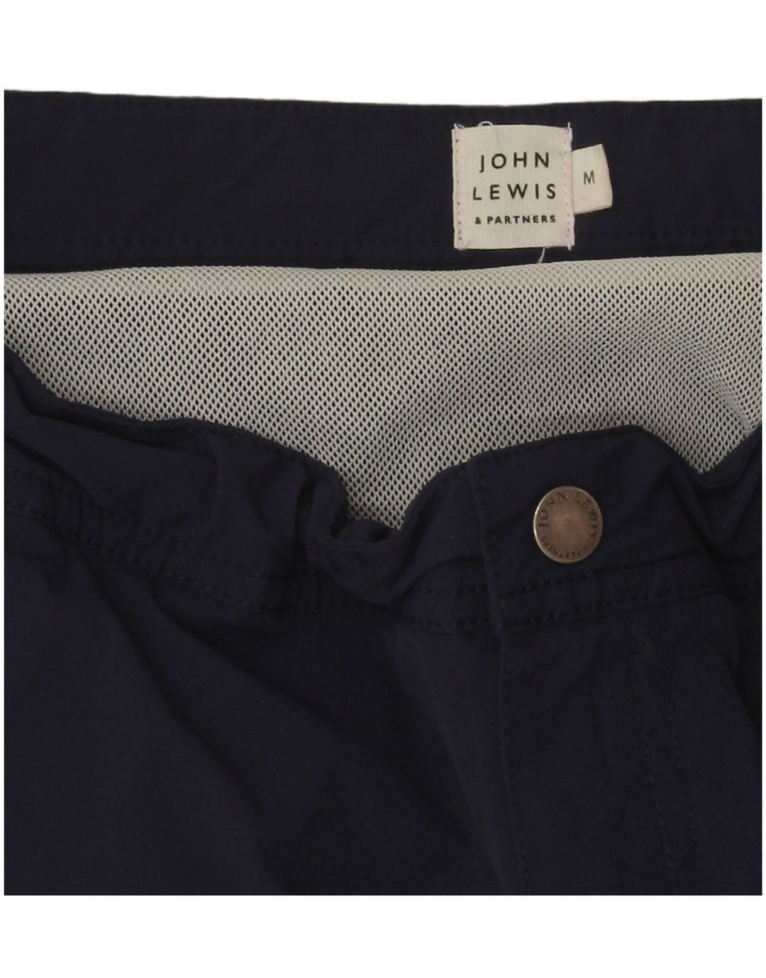 John Lewis Mens Swimming Shorts Medium  Navy Blue Nylon