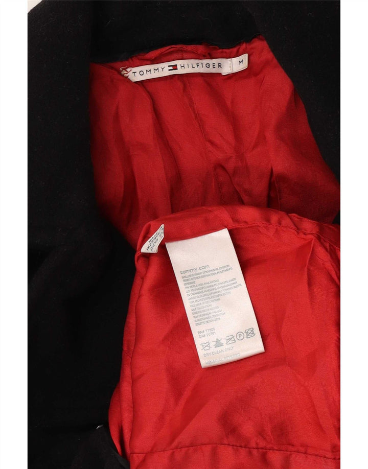 Tommy Hilfiger Dame Ærtefrakke UK 12 Medium Sort Uld