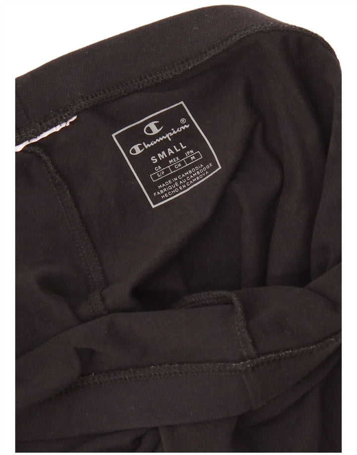Champion Womens Graphic Capri Leggings UK 10 Small Black