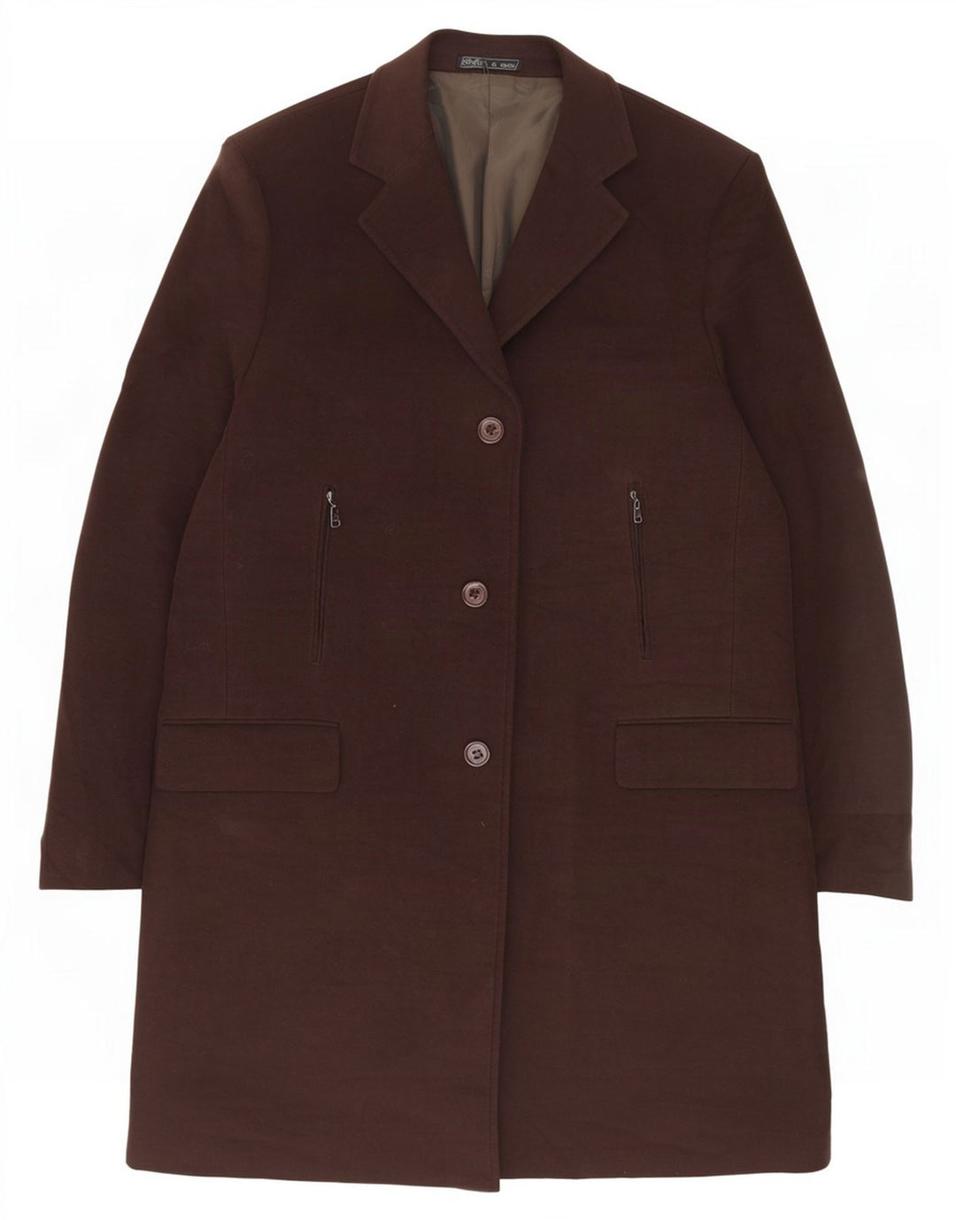 Luca D'altieri Mens Overcoat UK 38 Medium Brown