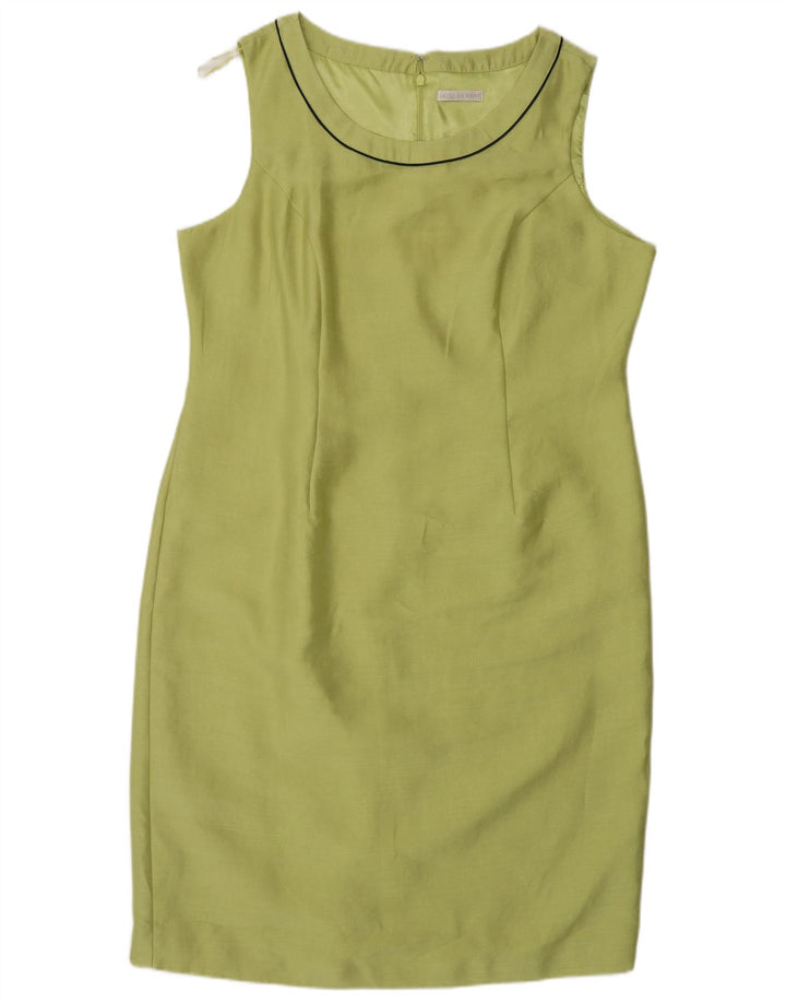 Jacques Vert Womens Sleeveless Sheath Dress UK 18 XL Green Polyester