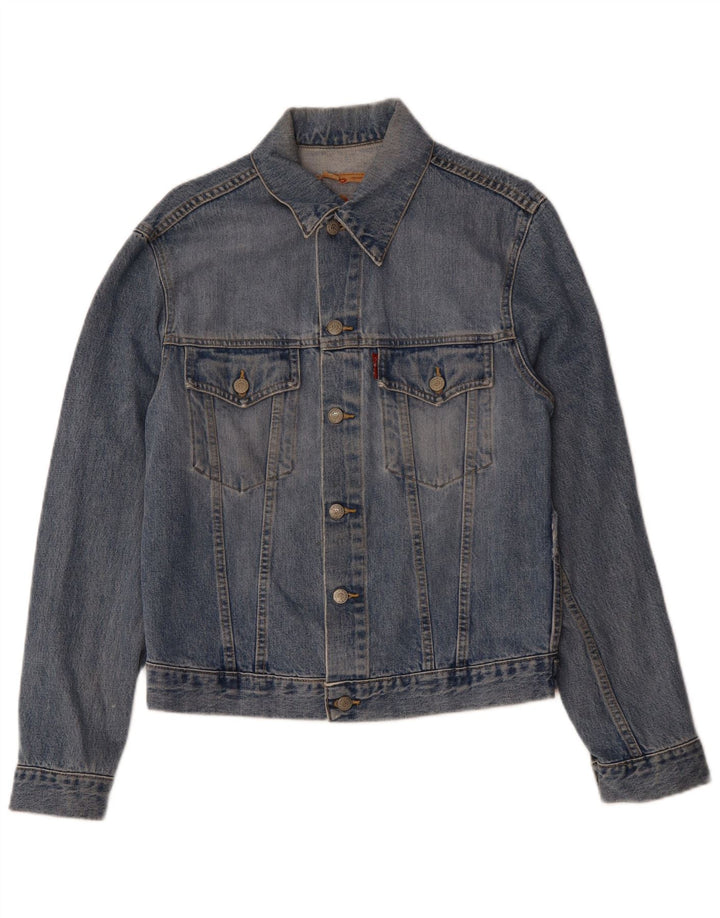 LEVI'S Mens Denim Jacket UK 38 Medium Blue Cotton