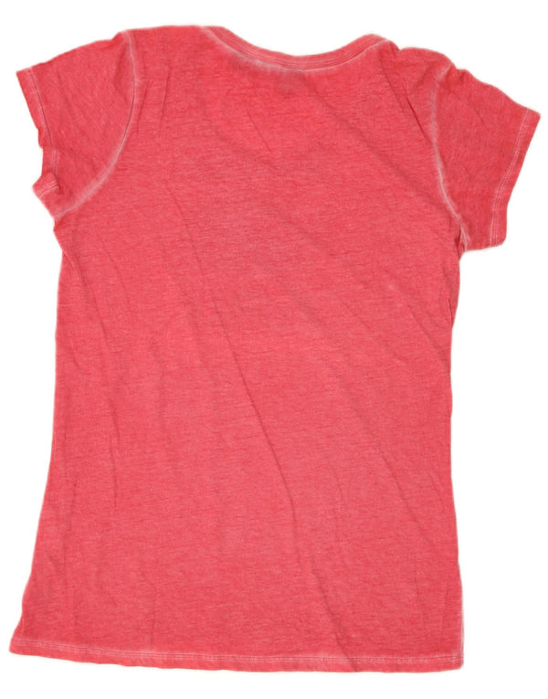 G-Star Camiseta gráfica para mujer Top UK 44 Grande Algodón moteado rosa