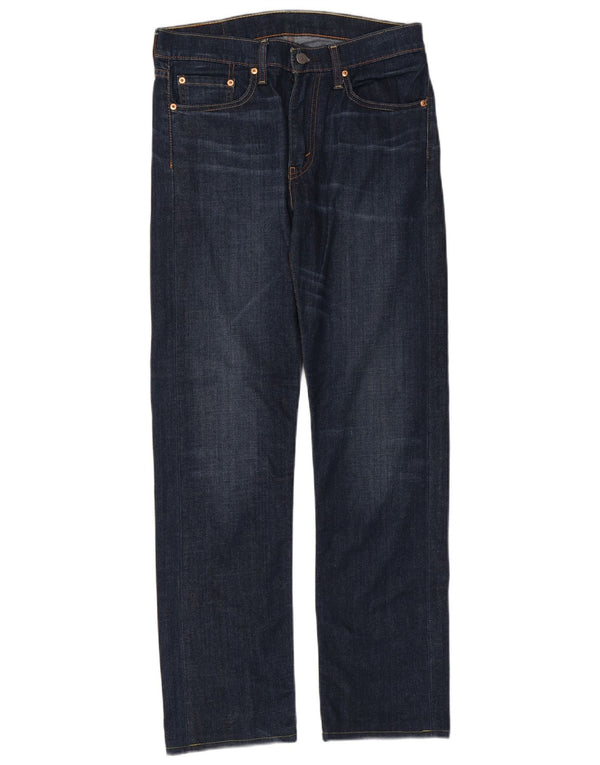 Levi's Mens 513 Slim Straight Jeans W31 L31 Navy Blue Cotton