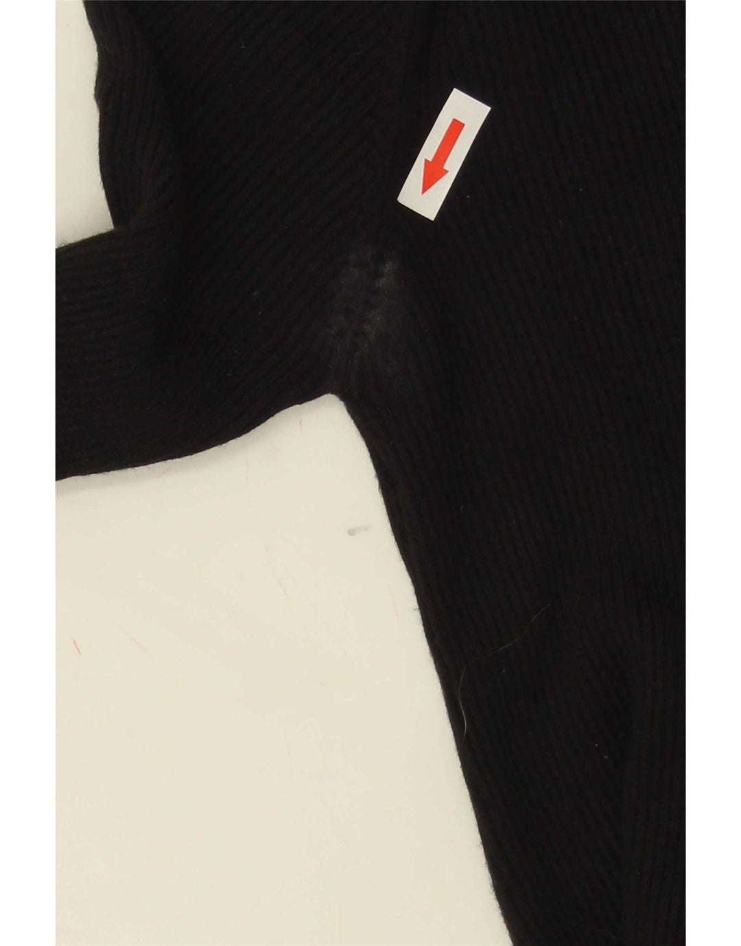 Zara Womens Crop Top 3/4 Sleeve UK 8 Small Black Viscose
