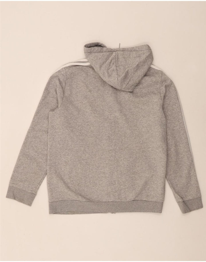 Adidas Mens Zip Hoodie Sweater Medium Grey Flecked