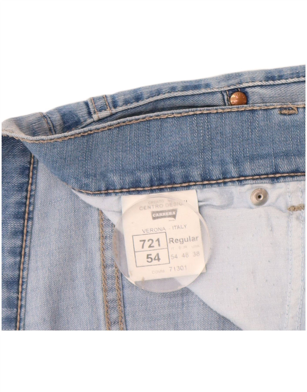 Carrera Mens 721 Denim Shorts W38 XL Blue Cotton